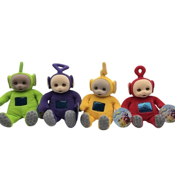 Vintage 1998 Eden Teletubbies Set Of 4 Plush Tinky Winky...